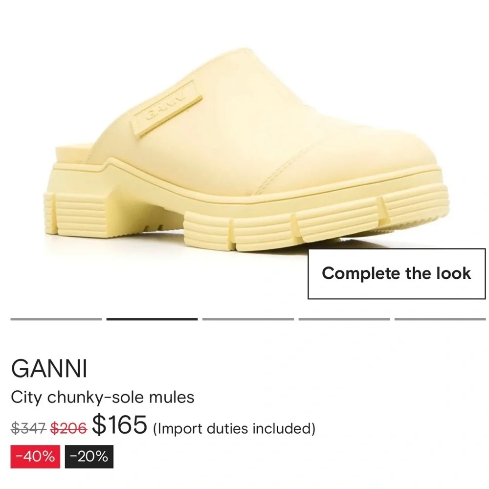 GANNI butter yellow clogs - Picture 5 of 5